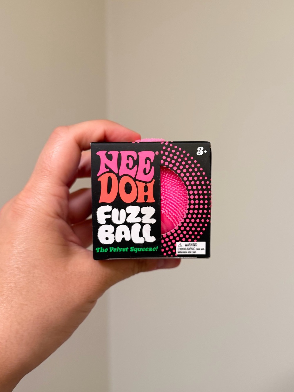 Needoh Velvet Fuzz Ball (1 PC) - Pink